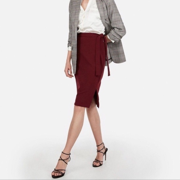 NWT Express Side Tie Pencil Skirt - Picture 1 of 9
